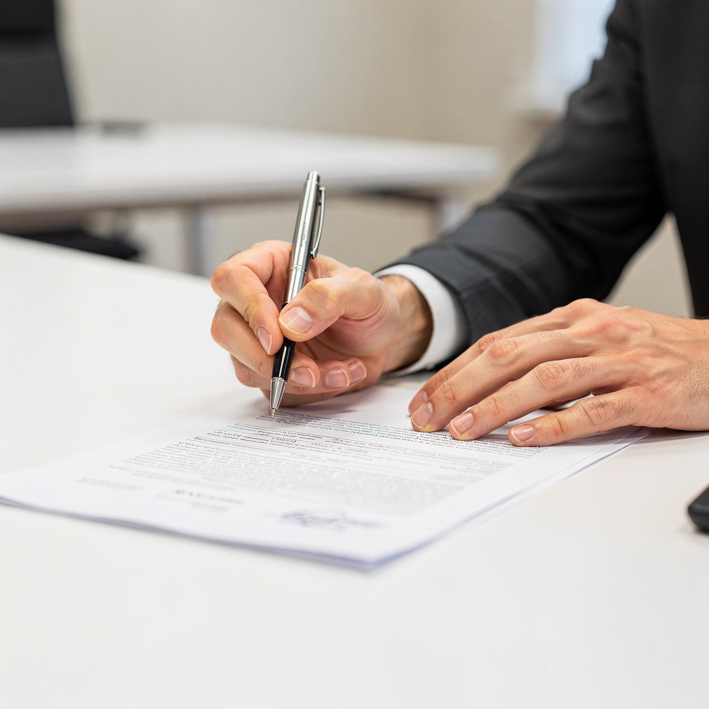 flux pro 2.0 close up of hands signing official business documents at a clean desk legal pape 0 2